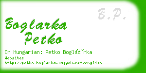 boglarka petko business card